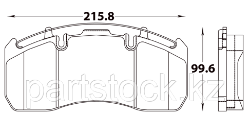 Колодки тормозные, зад-ленивец дисковые  на VOLVO/ RENAULT, ВОЛЬВО/ РЕНО, STEADY 52044