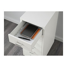 Тумба с ящиками на колесах ХЕЛЬМЕР белый ИКЕА, IKEA, фото 3