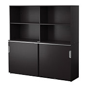 Шкаф для хран с раздв дверц ГАЛАНТ черно-коричневый ИКЕА, IKEA