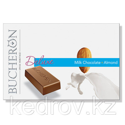 "BUCHERON DELUXE" молочный шоколад с миндалем в картоне, 95 гр