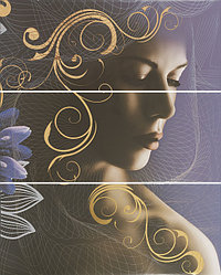 Керамическая плитка GRACIA Gracia violet panno 02(750*600)