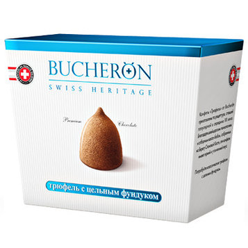 "BUCHERON" Трюфель с цельным фундуком BOX, шоколадные конфеты 175 гр. 