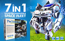Электронный конструктор Cute Sunlight Solar Rechargeable Space Fleet 7 in 1