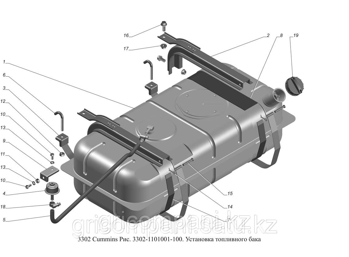 Каталог запчастей на двигатель ГАЗ-3302 Cummins