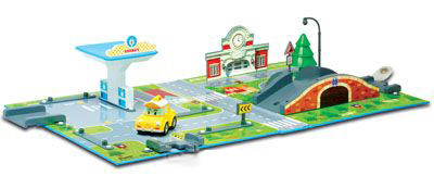 Набор игровой - Город. Почта с мостом, Poli Robocar