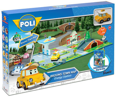 Набор игровой - Город. Почта с мостом, Poli Robocar