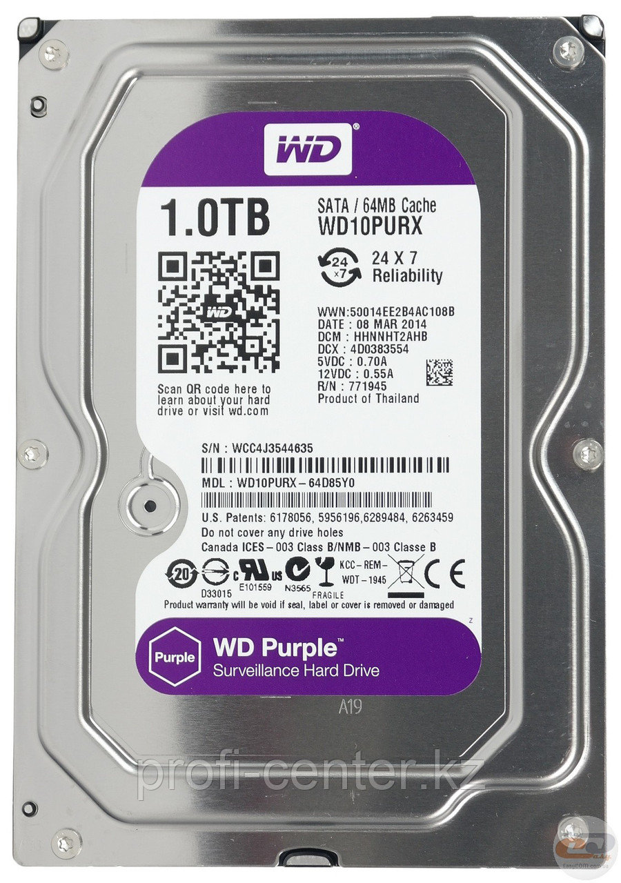 Жесткий диск WD1 TB PURX Western Digital Purple