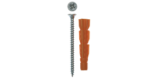 Дюбель универсальный полипропиленовый без бортика с шурупом