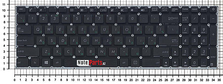 Клавиатура для ноутбука Asus K540, R540, X540 черная без рамки, фото 2
