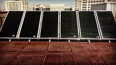 Спортивный зал - 30 коллекторов на плоской крыше 17