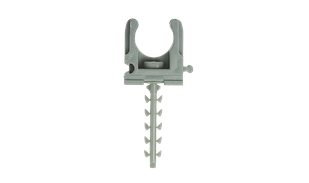 Клипса для крепления труб в комплекте с дюбелем