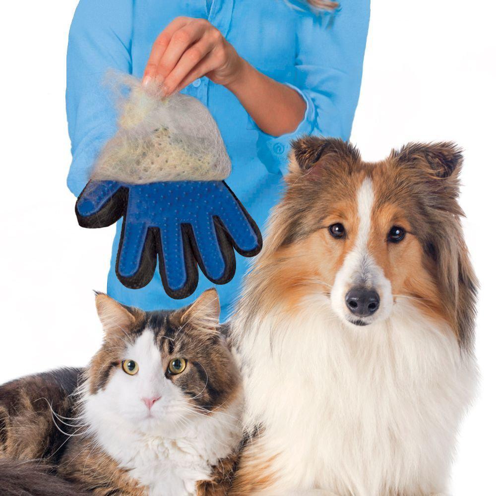 Перчатки для вычесывания шерсти домашних животных TRUE TOUCH, фото 1