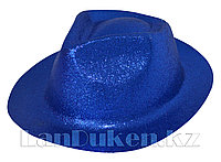 Шляпа карнавальная блестящая (синяя), фото 1