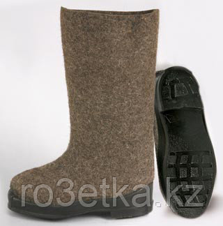 Валенки "Арктика" серые на резиновой подошве