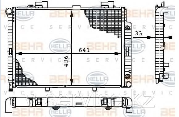 Радиатор W210(M112)(210 500 28 03/30 03)(BEHR)(8MK 376 710-231)