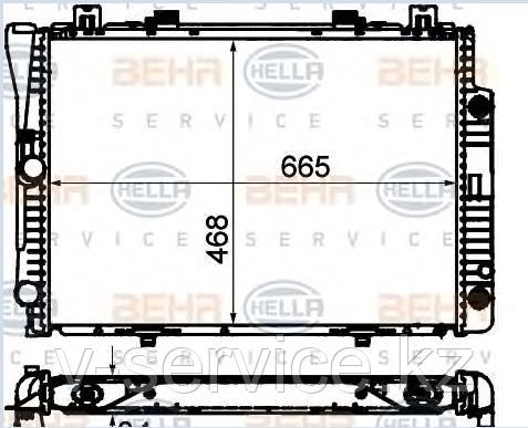 Радиатор W140(M104)(140 500 21 03)(NRF55332)