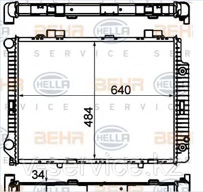Радиатор W210(M104)(210 500 09 03)(NISSENS 62666 A)