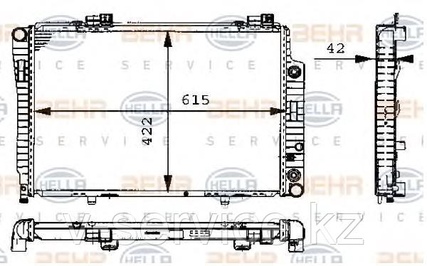 Радиатор W210(M111)(202 500 32 03)(NISSENS 62749 A)