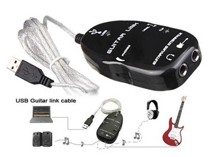 Usb Guitar Link Внешняя звуковая карта для электрогитары, фото 1
