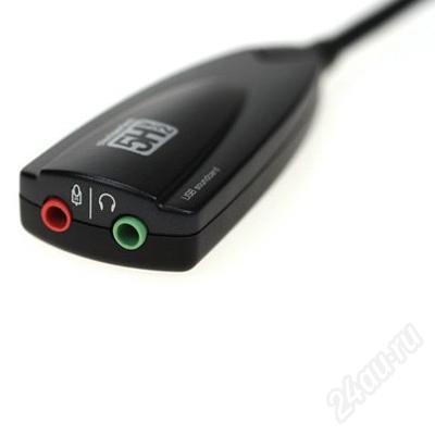 Внешняя звуковая карта 5HV2 (USB sound card) с разъёмами 3,5мм для колонок/наушников и микрофона чёрная - фото 2 - id-p48514526