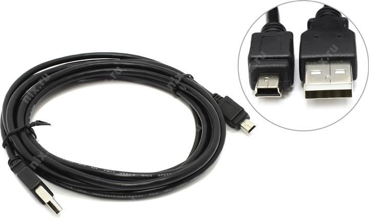 Кабель USB 2,0-USB mini  3.5метра  USB 2.0 AM-- > mini-B 5P