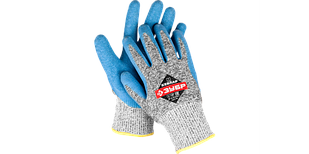 Перчатки трикотажные с латексным покрытием, для защиты от порезов