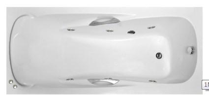 Акриловая гидромассажная ванна. Джакузи. Калипсо 170*75 см. (Общий массаж ), фото 2