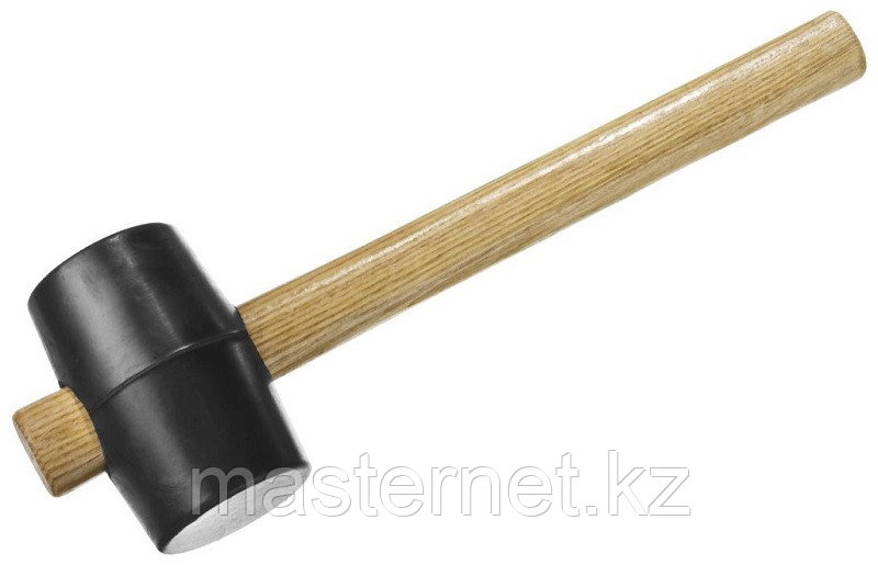 Киянка ЗУБР "МАСТЕР" резиновая черная с деревянной ручкой, 230г - фото 1 - id-p44067646