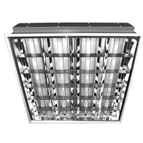 Светильники люминесцентные - растровые встраиваемые