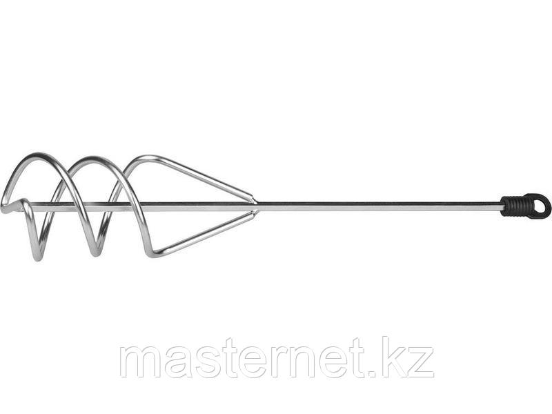 Миксер STAYER "MASTER" для красок металлический, шестигранный хвостовик, крашенный, 80х400мм