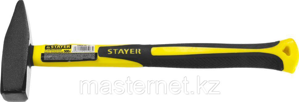 Молоток STAYER "PROFESSIONAL" слесарный кованый с двухкомпонентной фиберглассовой ручкой, 0,1к