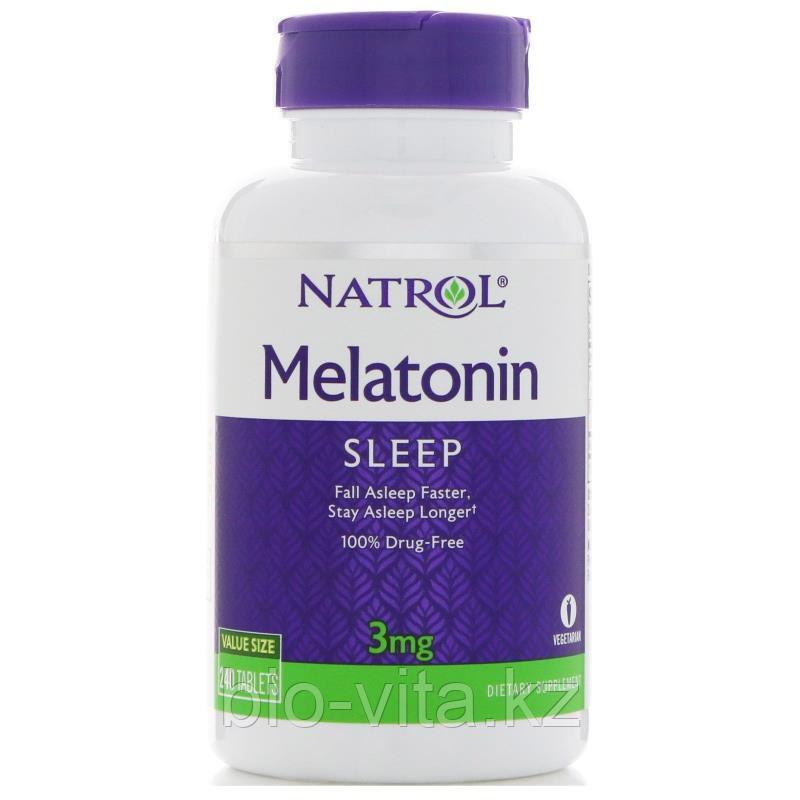 Мелатонин, 3 мг, 240 таблеток. Natrol