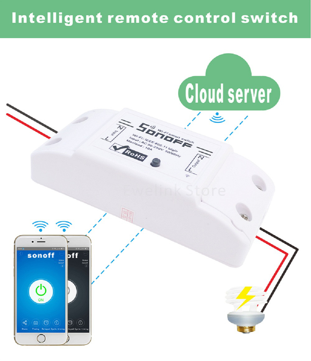 Sonoff base Wi-Fi реле для умного дома с управлением со смартфона через интернет - фото 2 - id-p48608726