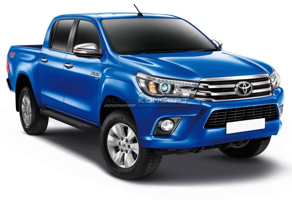 Порог-площадка "Black" Toyota Hilux 2015-