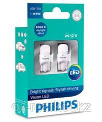 PHILIPS Vision LED Автомобильная лампа T10, Белый свет, 6000 К, Габаритные огни и лампы для салона, фото 1