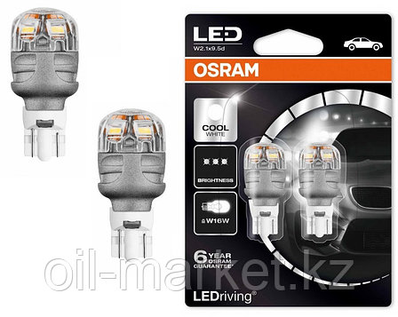 OSRAM Лампа светодиодная LED W5W 12V 1W W2.1x9.5d standart W5W / холодный белый / 6000K, фото 2