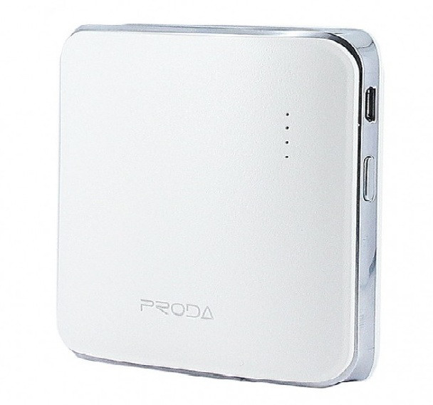 Портативное зарядное устройство Proda MINK Power Bank 5000 mAh (белый) - фото 1 - id-p48648139
