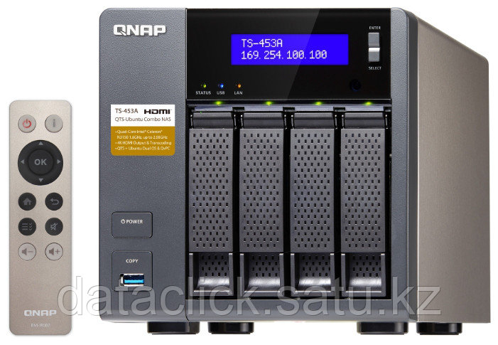 Qnap TBS-453A-4G Сетевой RAID-накопитель, 4 отсека для M.2 2280/2260/2242 SSD, HDMI-порт. - фото 1 - id-p48679289