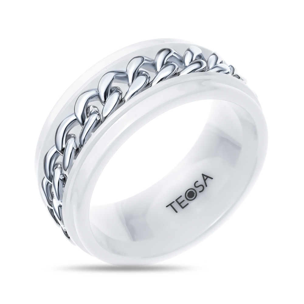 Кольцо из серебра с керамикой Teosa CS-1048A-W