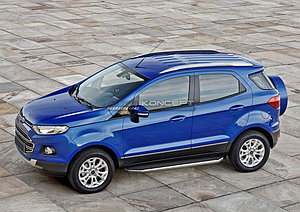 Порог-площадка "Premium" Ford Ecosport 2014-