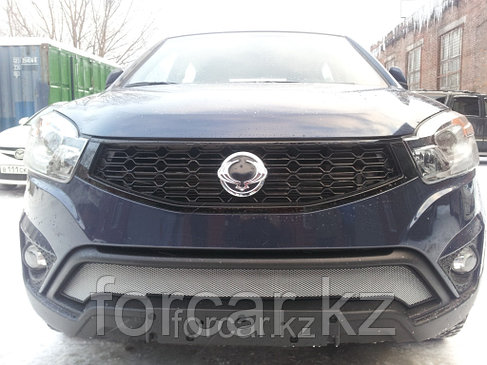 Защита радиатора Ssang Yong Actyon 2013- chrome низ, фото 2