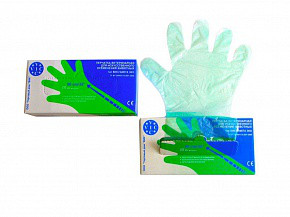 Перчатка ветеринарная п/э ПВ 90/20, цвет-зеленый, упак. 100 шт в коробке, ВИК-Гамета ЭКО