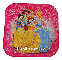 Набор детских бумажных тарелок Принцессы Диснея "10 шт" для пикника, праздника (одноразовые)