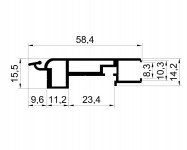 WindowBox 30 Профиль шарнирный витрина 58 мм