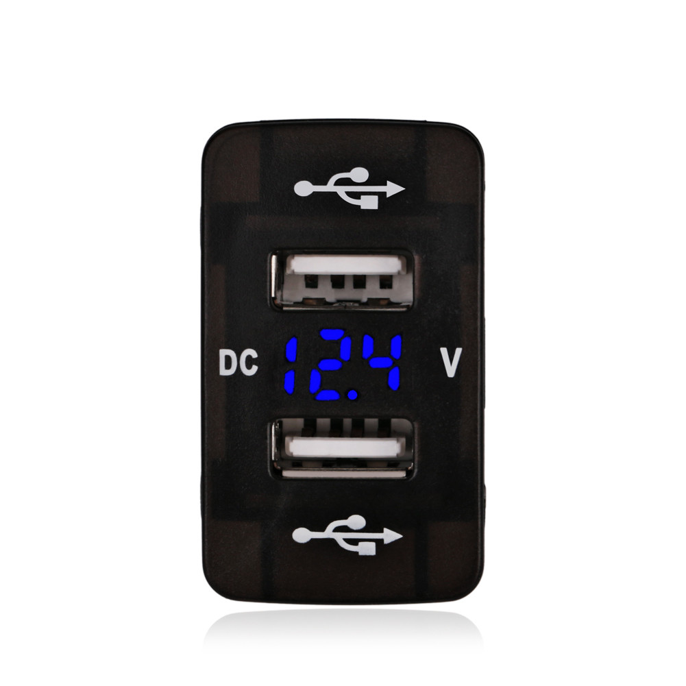 USB зарядное устройство с вольтметром для авто