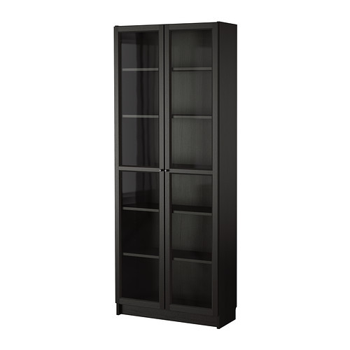 Шкаф БИЛЛИ/ОКСБЕРГ черно-коричневый ИКЕА, IKEA 