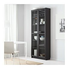 Шкаф БИЛЛИ/ОКСБЕРГ черно-коричневый ИКЕА, IKEA , фото 2