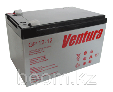 Аккумуляторная батарея VENTURA GP 12-12 (12V 12Ah) Купить в Алматы - фото 1 - id-p3194762