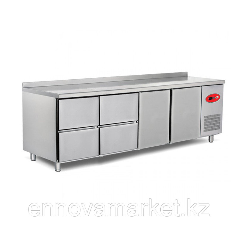 Холодильный стол с 4 ящиками и 2 дверями + вентилятор Empero - фото 1 - id-p48805887