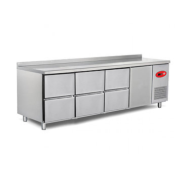 Холодильный стол с 6 ящиками и 1 дверью + вентилятор Empero